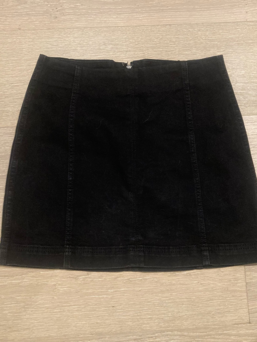 wild fable Black Suede-Look Mini Skirt